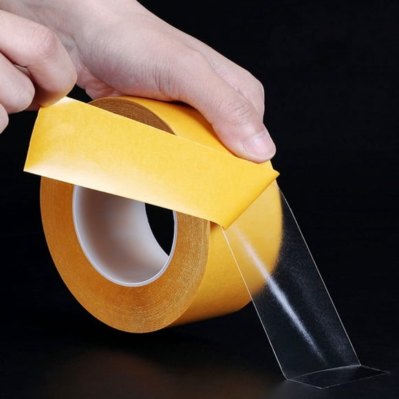 Cinta adhesiva de doble cara transparente ultrafina, resistente, 2 pulgadas x 50 pies, cinta adhesiva de montaje de dos lados fuerte para artes y manualidades, arreglar alfombras, ropa de mujer, carpi