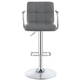 thumbnail image 4 of Palomar Adjustable Height Bar Stool Grey and Chrome, 4 of 10