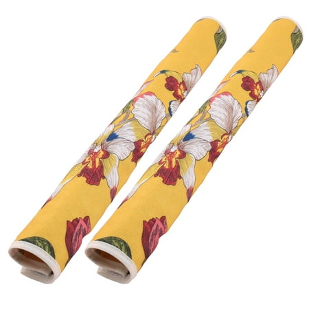 Yellow Refrigerator - Pair Refrigerator Door Floral Print Handle Covers Fridge Gloves Decor Yellow