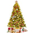 thumbnail image 1 of Patiojoy Pre-lit Snow Flocked Christmas Tree with 450 LED Lights &Foldable Stand, 1 of 9