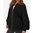 thumbnail image 4 of Womens Fall Fashion 2025 Oversized Zip Up Sweatshirt Jackets Casual Long Sleeve Outerwear Winter Outfits, 4 of 17