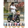 thumbnail image 7 of ESKUTE Electric Tricycle for Adults, 1200W Peak Motor, Range, 624Wh Removable Battery, Folding 3-Wheel Ebike with 18x3.0 Fat Tires, Step-Through Purple with Phonebag & Mirror & Lock, UL2849, 7 of 7
