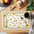 thumbnail image 2 of Sunflower Bees Placemats Set of 12 Spring Summer Farmhouse Floral Watercolor Place Mats Indoor Wipeable Table Mats Washable Dining Table Placemats for Kitchen Holiday Party Home Decor 13x19 Inch, 2 of 9