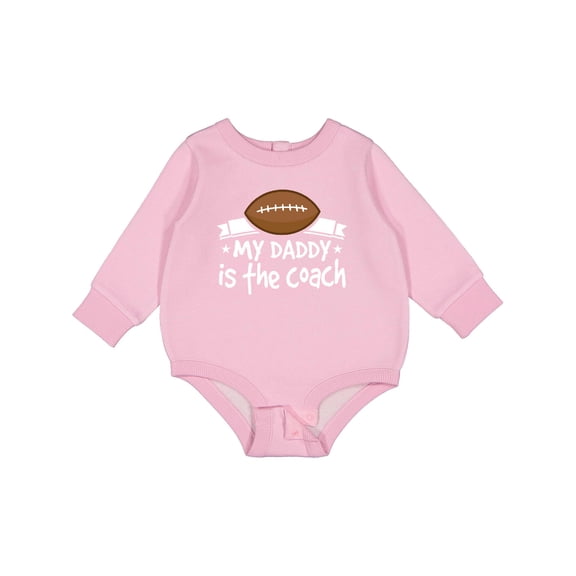 Inktastic Football My Daddy is the Coach Baby Fleece Bodysuit