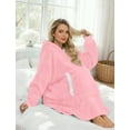 thumbnail image 5 of Fantaslook Wearable Blanket Hoodie for Women and Men, Oversized Sherpa Fleece Blanket Sweatshirt with Sleeves & Pocket, 5 of 8