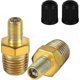 thumbnail image 1 of 2-Pack Brass Air Inflator Adapter, 1/4" NPT Male to Standard Schrader Valve Male Connection, 1 of 5
