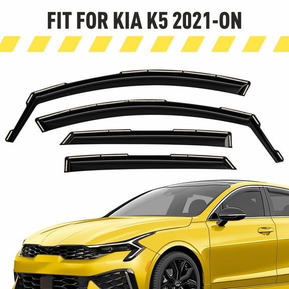 Extra Durable Window Deflectors In-Channel Window Visors Rain Guards Fit for Kia K-5 2021-2026, Sun Visors, Wind Vent Visors, vent shades, Exterior Car Accessories - 4 pcs. AG0803