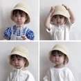 thumbnail image 2 of Sombrero de pesca para niños, gorra para bebé, sombrilla, sombrero de paja de estilo coreano, sombrero fino para verano, primavera y otoño, niños de 1 a 3 años, 2 of 5