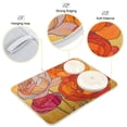 thumbnail image 3 of Yayeee Dish Drying Mat for Kitchen Counter 18"x24" Microfiber Absorbent Pad, Orange Abstract Floral, 3 of 7
