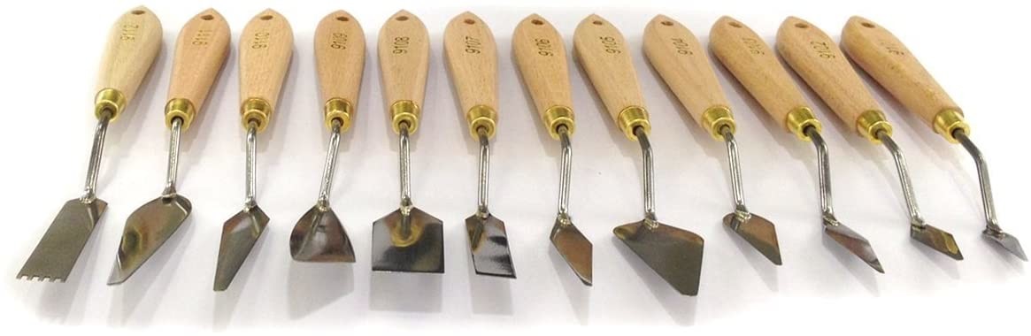 Artist Palette Knife Set -12 Piece Tools - Supplies New!