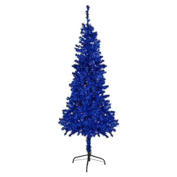 Northlight Arbre de Noël Artificiel 6' Pré-Éclairé Bleu, Lumières Claires
