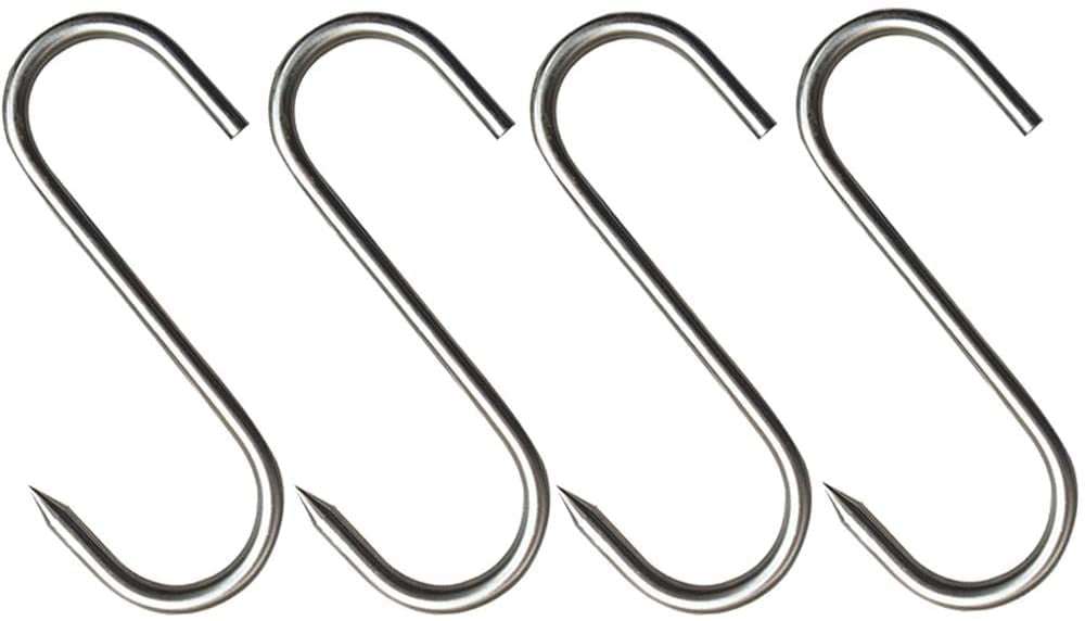 15CM Meat Hooks 20Pcs,Premium Butcher's Hook,Stainless Steel Wall S