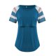 thumbnail image 1 of Mujeres Maternidad Embarazada Camisas Blusas Raya de Enfermería Manga Corta Cuello Redondo Blusa de Lactancia Odeerbi ODB123488, 1 of 6