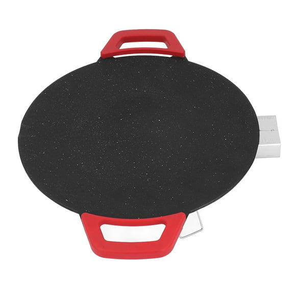 Electric Griddle with Nonstick Cooking Plate for Pancakes, Burgers, Eggs, Korean BBQ Smokeless Electric Tabletop Grill Pan for Home, Campaing Indoor Outdoor, 30cm Round