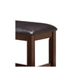 thumbnail image 2 of Benjara Wooden Counter Height Bench with Leatherette Seat- Brown and Black, 2 of 6