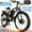 Black-White, variant on 5000W Peak Dual Motor AWD Electric Bike, 60V 25AH 21-Speeds 45MPH 26" Fat Tire Mountain Snow E Dirt Bicycle