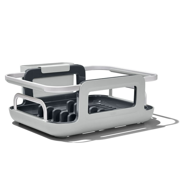 Estante para secar platos OXO Good Grips, extensible sobre el fregadero