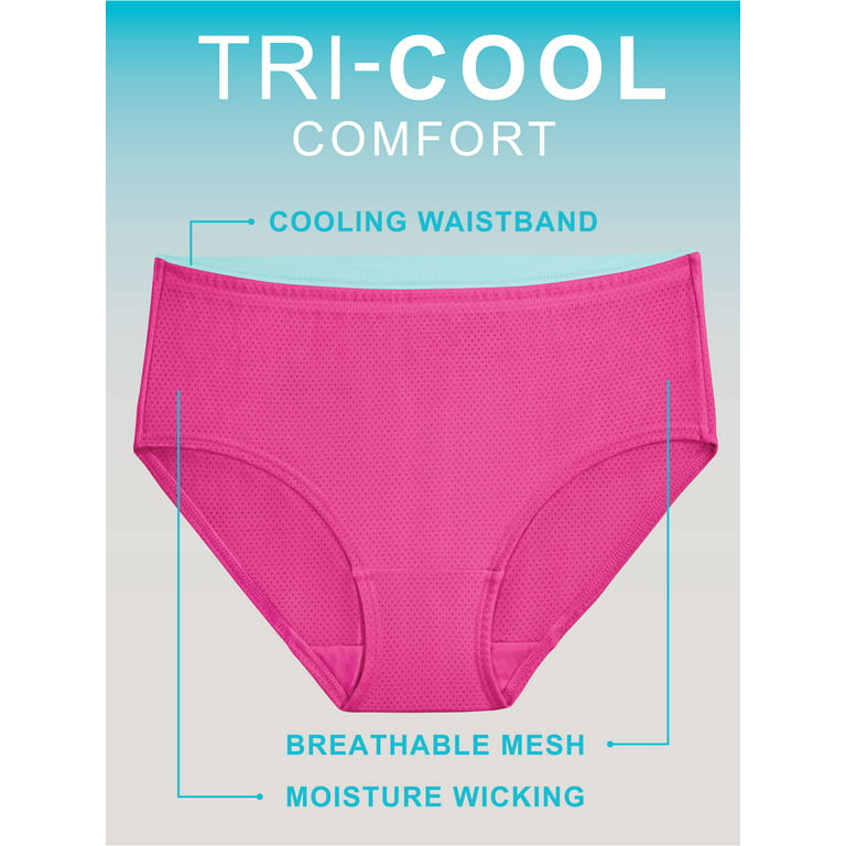 Fruit of the Loom Women's Signature Breathable Micro Mesh Bikini Panties(4-pack)