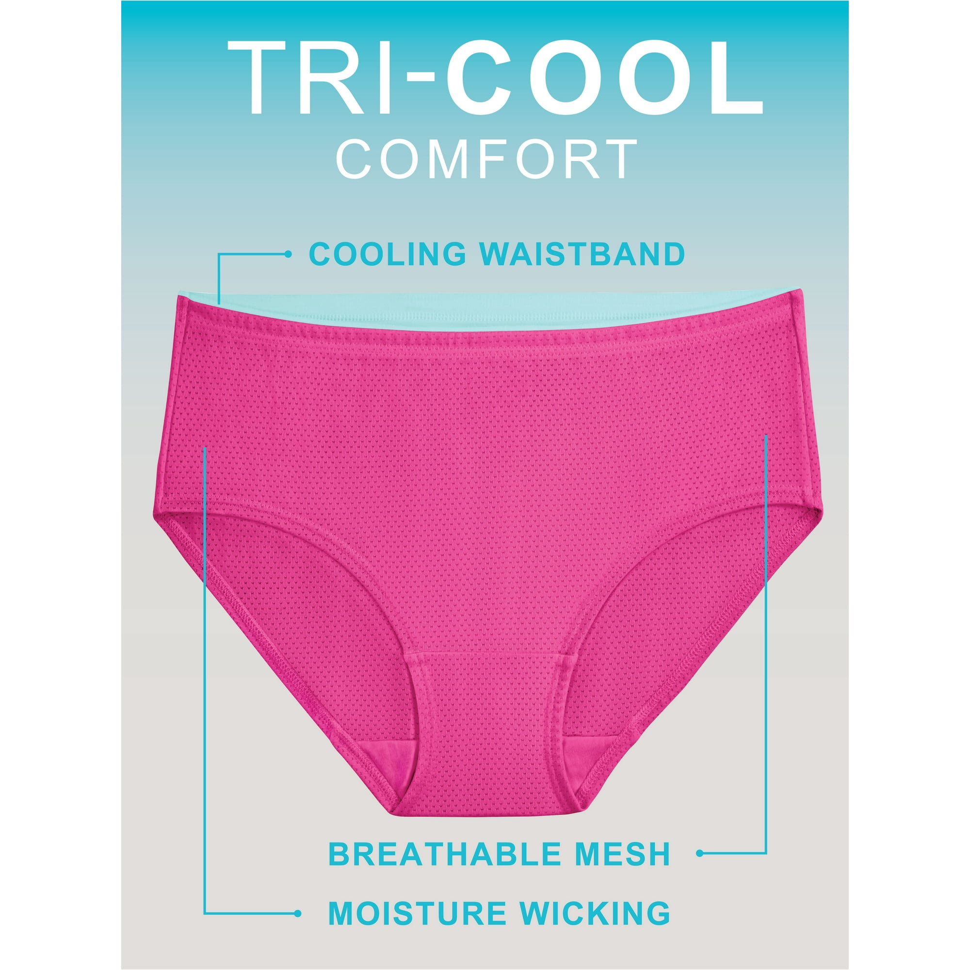 Fruit of the Loom Women's Breathable Micro-Mesh Bikini Underwear, 6-Pac