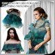 thumbnail image 4 of Cinta iridiscente plisada con volantes Ganeen, 32 yardas, organza verde, 4 of 6