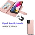 thumbnail image 4 of Takfox Moto G Stylus 2021 4G Wallet Phone Case,Takfox PU Leather Magnetic Detachable Card Holders Shockproof Kickstand Protective Flip Folio Cover for Motorola G Stylus 2021-Rose Gold, 4 of 6