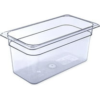 TrueCraftware- Third Size 6” Deep Food Pan Polycarbonate Clear Color- Food Storage Containers Plastic Food Pan Restaurant Commercial Hotel Pans for Food Prep Fruits Vegetables Beans Corns