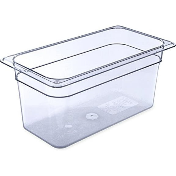 TrueCraftware- Third Size 6” Deep Food Pan Polycarbonate Clear Color- Food Storage Containers Plastic Food Pan Restaurant Commercial Hotel Pans for Food Prep Fruits Vegetables Beans Corns