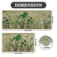 thumbnail image 7 of Kitchen Mats for Floor Set of 2, Elegant Waterlily Design Non-Slip Kitchen Anti Fatigue Rugs Washable, 17"x47" + 17"x29", Green, 7 of 7