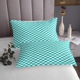 thumbnail image 3 of Erosebridal Checkered Gingham Quilt Sets for Queen Size Bed, Rectangle Geometry Bed Set, Teens, 3pcs, 3 of 5