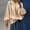 A1 Khaki, variant on Women Long Sleeve Blouse Shirts,Work Mock Neck Ruffle Top,High-end Round Neck,Bohemian Solid Color Blouse,Bubble Sleeve Shirt, Loose top,Pleated Front Casual Fall Business Work Shirt Light Yellow