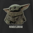 thumbnail image 2 of Girl's Star Wars: The Mandalorian Grogu Series Logo  Graphic Tee Black Small, 2 of 4