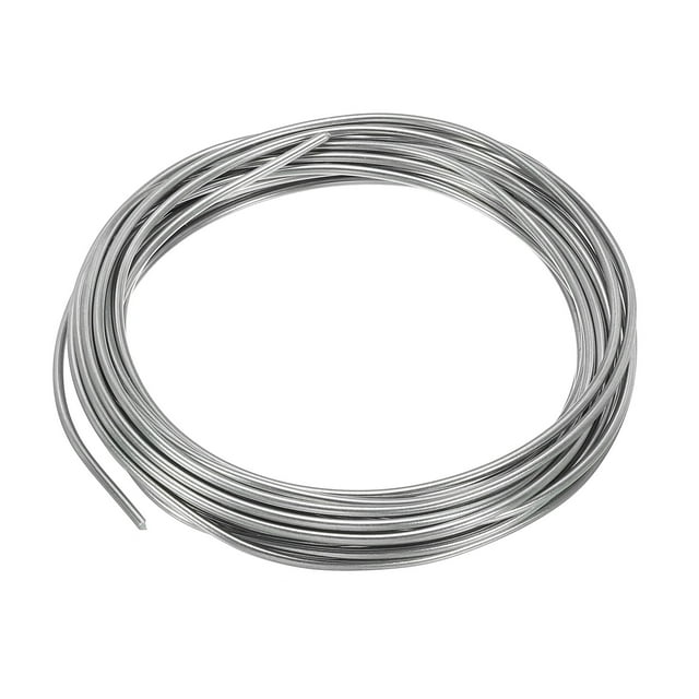 Alambre de Zinc de Alta Pureza 99.99% Uxcell 14 Gauge Alambre de Zinc Puro 0.08'' Alambre Suave para Perlas 16.4ft por Rollo