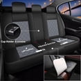 thumbnail image 2 of Car Seat Covers,Full Set for Ford Flex 2011-2019 :5 Seats Premium Luxury Leather Seat Cover Seat Protector Gray,Full Set(2 Row 5 Seats), 2 of 8
