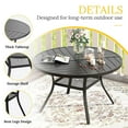thumbnail image 4 of Vicllax 5-Piece Outdoor Patio Dining Table Set, Metal, 4 Padded Swivel Chairs with Textilene Fabric, 4 of 11
