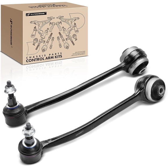 A-Premium 2 x Front Forward Lower Control Arm, with Ball Joint & Bushing, Compatible with Ford Mustang 2015-2021, L4 2.3L & V8 5.0L, with Air Deflector