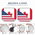 thumbnail image 6 of Naloa USA Canada Flag Print 2-Piece Windshield Sunshade,Foldable Car Front Window Sun Shades,for Most Sedans SUV Truck-Medium, 6 of 6