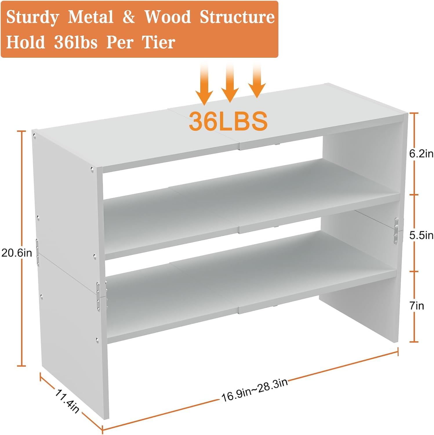 3-Tier Expandable Shoe Rack