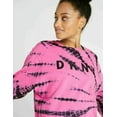 thumbnail image 3 of DKNY Women's Sport Tie-Dyed Logo Top Pink Size Medium, 3 of 4