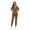 Brown, variant on VIAOLI Women's Scrubs Set - Stretchy Medical Uniform with Pockets, for Nurses & Doctors, S-XXL, Multi-Color