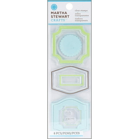 Martha Stewart Crafts Vintage Girl Clear Stamps Half Labels