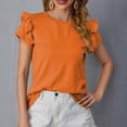 thumbnail image 2 of Raeneomay Cap Sleeve Tops for WomenSummer New Ruffle Fashion Sweet and Fresh Versatile Top T-Shirt, 2 of 3