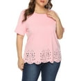 thumbnail image 4 of 2026 ! Clothes under $5 asdoklhq Womens Plus Size Tops,Women Casual Summer Plus Size Short Sleeve T Shirt Top Blouse, 4 of 9