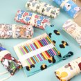 thumbnail image 3 of Cortina de lona con 72 agujeros para lápices, gran capacidad, bonito dibujo de gato, para hombres y mujeres, bolsa para lápices, lona, bocetos, pintura con plomo, bolsa de papelería, 3 of 4