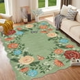 thumbnail image 2 of Danolapsi Area Rugs for Living Room,Non Slip Washable Rug Soft Floral Irregular Floor Cover Indoor Low Pile Scalloped Area Rug Foldable Thin Rugs for Bedroom Dining Room Nursery Home Office, 2 of 8