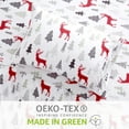 thumbnail image 4 of Christmas Sheets Twin, Soft Brushed Microfiber Bed Sheet Set, 16 Inches Deep Pocket Fitted Sheet Winter Holiday Sheets Set, 4 of 9