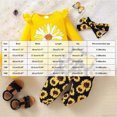 thumbnail image 4 of Paguaki Baby Girl Clothes Toddler Baby Girl Clothes 3 6 9 12 18 24 Months Winter Outfits Sunflower Print Long Sleeve Sweatshirt Tops Romper + Pants Set, 4 of 7
