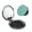 Round Shape, variant on Kdxio Teal Turquoise Glitter Pocket Mirror, 1X/2X Travel Makeup Mirror 2-Sided Folding Small Mirror Portable Double-Sided Magnifying Cosmetic Mirror for Gift-Heart Shape