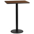 thumbnail image 3 of Bowery Hill Laminate Black and Walnut Bar Table Rectangular 24" x 30", 3 of 4