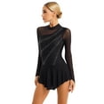 thumbnail image 3 of Aiihoo Women Figure Skating Dress Shiny Rhinestones Lyrcial Dresses Modern Contemporary Dance Wear Black XXL, 3 of 7