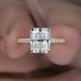 thumbnail image 4 of Cora Jewellery 3.5CT Radiant Moissanite Engagement Ring for Women, 18K Yellow Gold, 6 US, 4 of 9